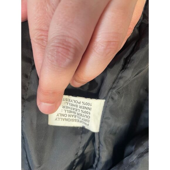 Mossi Genuine Leather Moto Bomber Jacket Sz. 10 - Picture 10 of 12